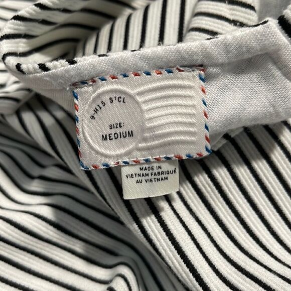 𝅺ANTHROPOLOGIE Postmark Stripe Rolo Crossback Dress Sz M - Picture 11 of 13
